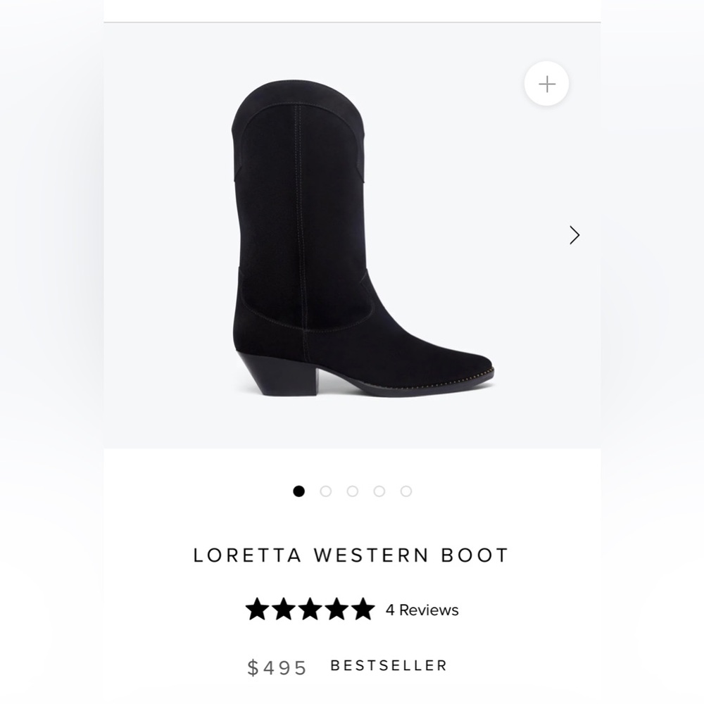 MINT CONDITION* Freda Salvador Loretta Western Boots- Black